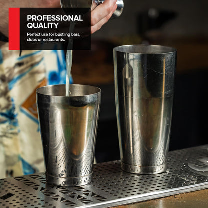 Boston Cocktail Shaker, Drink Mixing Set (18oz & 28oz) Weighted Stainless Steel Shaker Tins, Cocktail & Martini Mixed Drink Shakers, Essential & Professional Bar Tools For Bartending