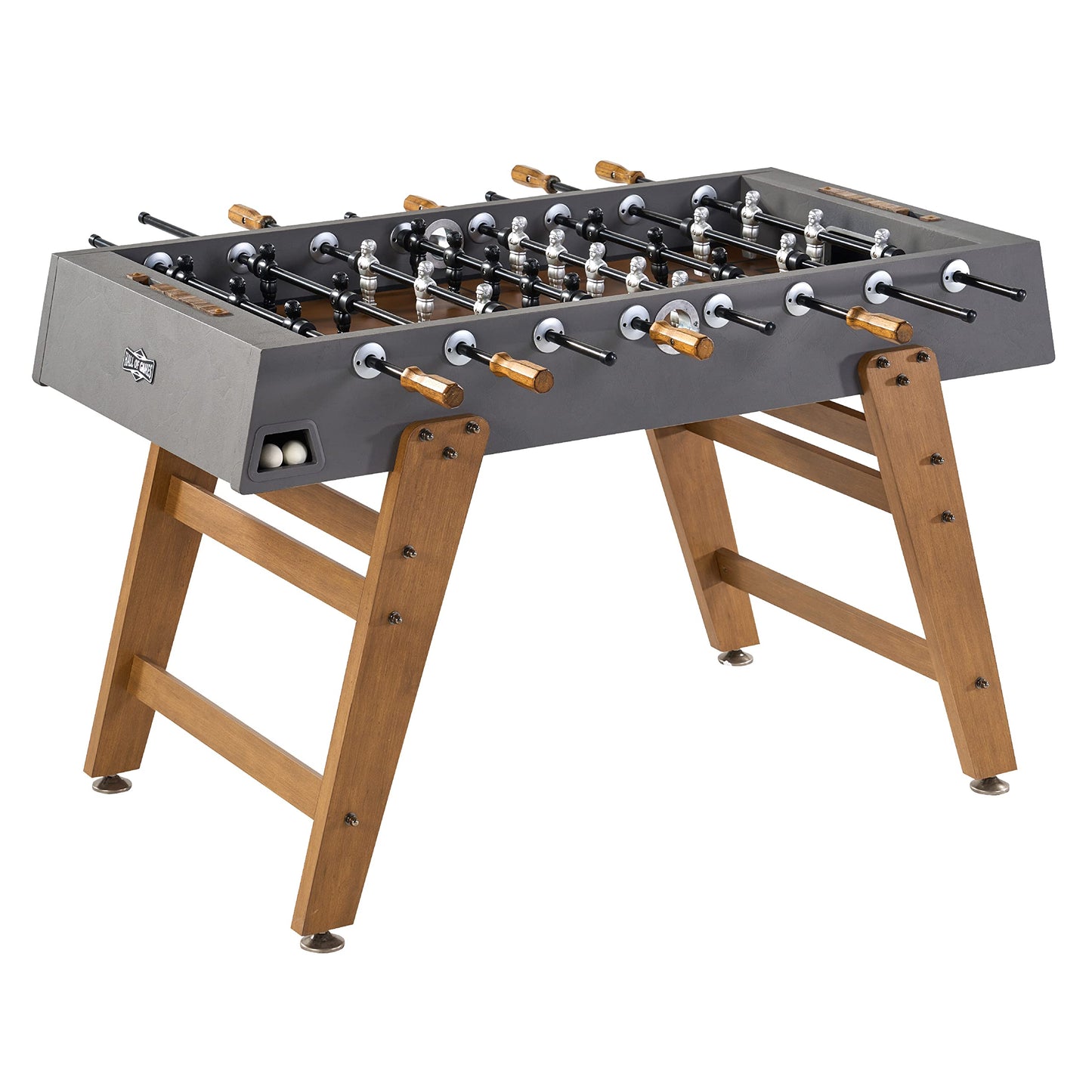 Hall of Games 56” Kinwood Foosball Table Competition Size, Durable and Stylish with Tabletop Sports Soccer Balls, Perfect for Family Game Rooms