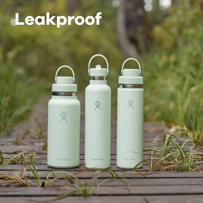 Hydro Flask Water Bottle - Insulated Stainless Steel - Wide Mouth Flex Chug Lid, Non Spill, Leakproof in 32 Oz Sandpiper