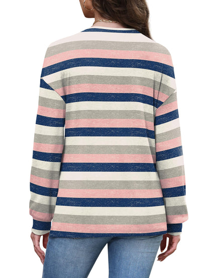 WIHOLL Long Sleeve Shirts for Women V Neck Tops Tunic Fall Winter Sweatshirts 2025 Clothes