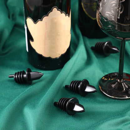Potchen 100 Packs Pour Spout for Liquor Bottles Flow Pourers Pour Spouts for Bars Clubs Pubs Restaurants Coffee Shops and Home(Black)