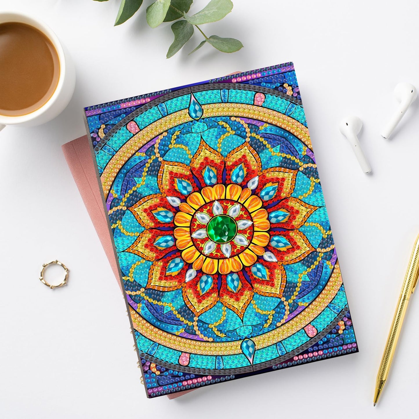 MaiYiYi 3 PCS Datura Notebook Diamond Painting Kit Flower Diary Book Diamond Art Kits for Adults Mandragora Notepad Crystal Diamond Painting for Study Home Office Art Drawing (20X14 CM)