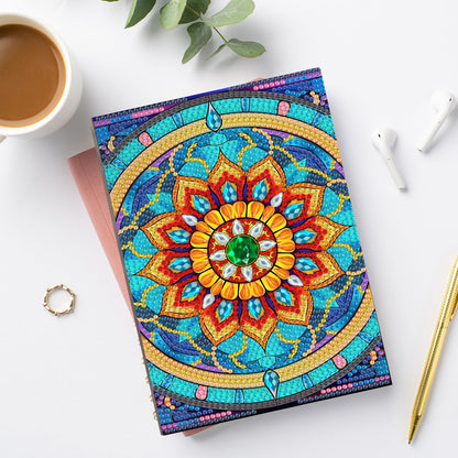MaiYiYi 3 PCS Datura Notebook Diamond Painting Kit Flower Diary Book Diamond Art Kits for Adults Mandragora Notepad Crystal Diamond Painting for Study Home Office Art Drawing (20X14 CM)