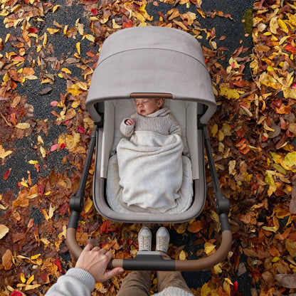 MAMAZING Air Lux Baby Stroller with Bassinet from Newborn to 50 lbs, Strength Carbon Fiber Frame Only 15.8lbs, Bassinet Stroller Included Reversible Seat, Car Seat Adapter & Large Storage Basket