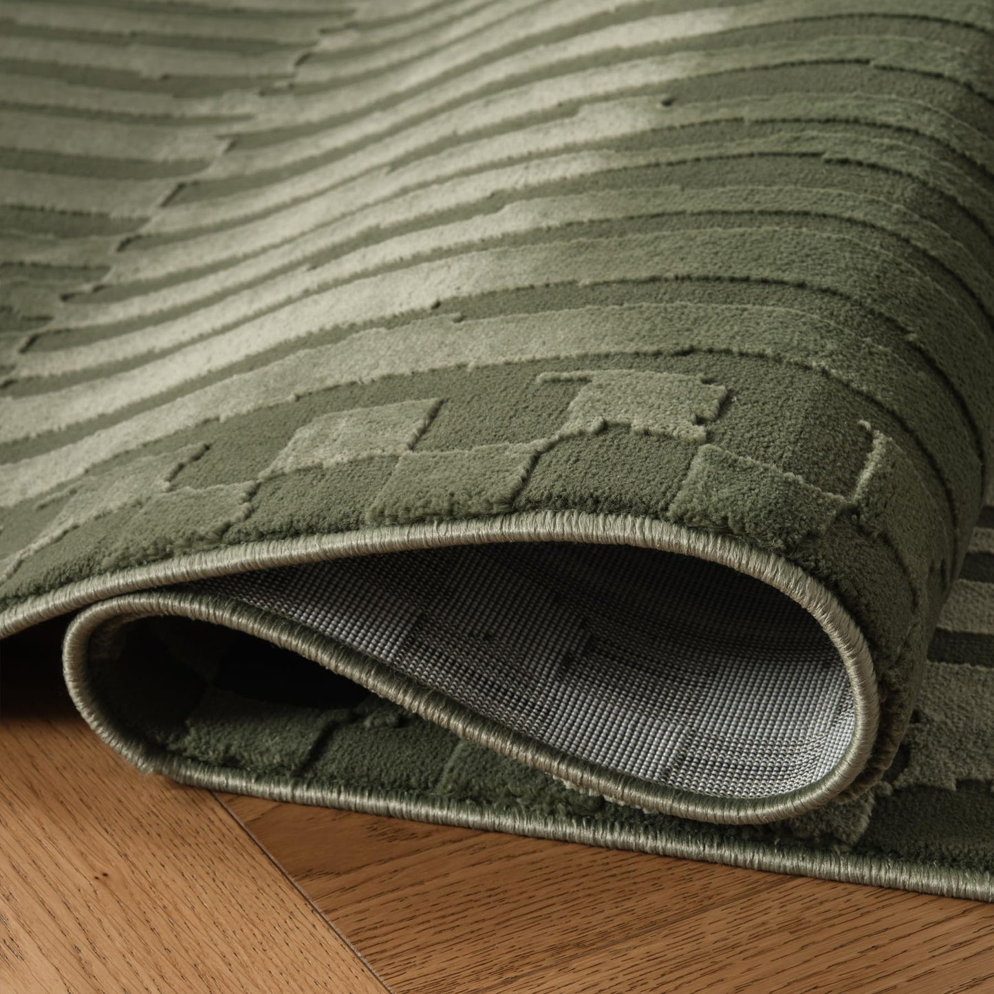 Revival Rugs Soloba 7'x9' Area Rugs for Living Room Bedroom Dining Room - Washable, 100% Recycled, Oeko-TEX Certified, Modern, Medium Pile, Green