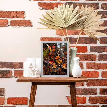 5D Diamond Painting Kits for Adults Monarch Butterflies DIY Drill Diamond Art Kits Arts and Crafts for Beginners Sparkling Home Wall Decor Painting for Living Room Bedroom 12x16 inch No Frame