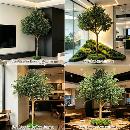 Faux Olive Tree - Large Realistic Artificial Olive Tree with Trunk, Adjustable Branch for Wedding Event Indoor Outdoor Home Office Living Room Farmhouse Decor (5FT)