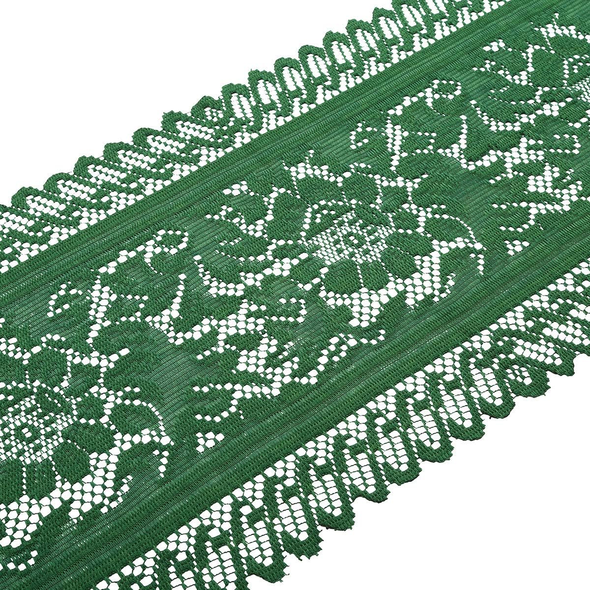 13 35 Inch mookaitedecor Lace Table Runner for Wedding Party Coffee Table Decor Green, x