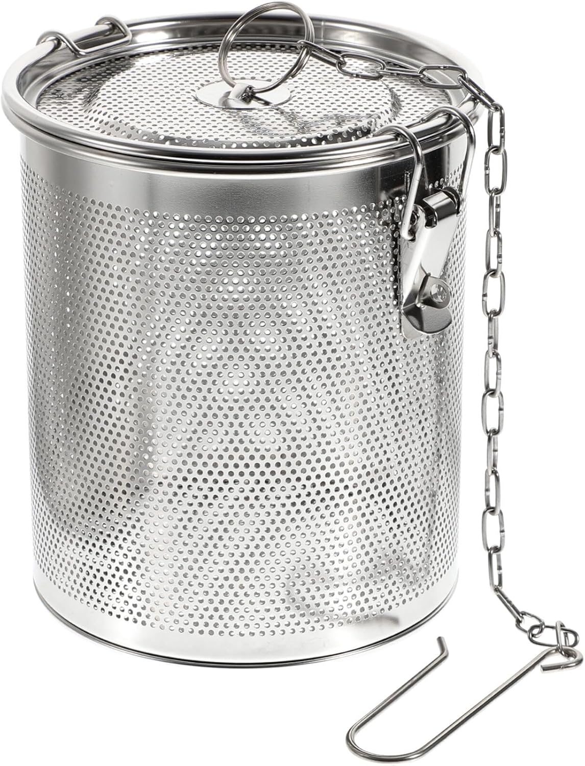 Hemoton Stainless Steel Tea Ball Infuser, Large Capacity Strainer with Extended Chain Hook for Brew Loose Leaf Tea