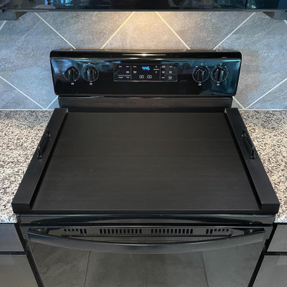GASHELL Noodle Board Stove Cover with Handles, Multiple Stove Top Cover Board for Electric/Gas Stove Top(Black), GSC-2212