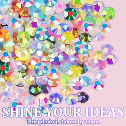 16000Pcs Resin Rhinestones with Tweezers for Crafting, Mixed-Color 4mm Bedazzling Crystal with 3Pcs 10ml B7000 Jewelry Glue for DIY Crafts Clothing Tumblers Shoes Fabric Nail Art