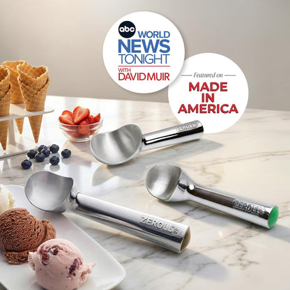 20, 1020 40 2-Ounce Zeroll, Size in Silver Original Ice Cream Unique Liquid Filled Heat Conductive Handle Simple One