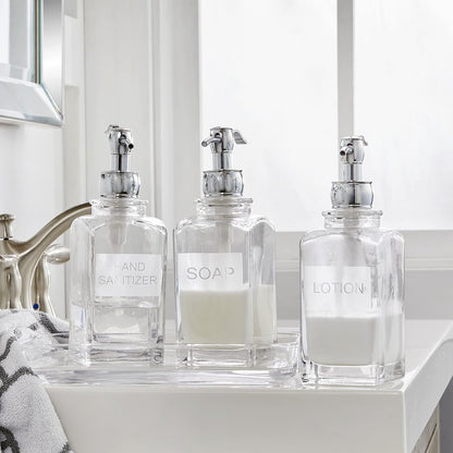 1 Pack Clear Glass Hand Sanitizer Dispenser by SKL Home Vern Yip