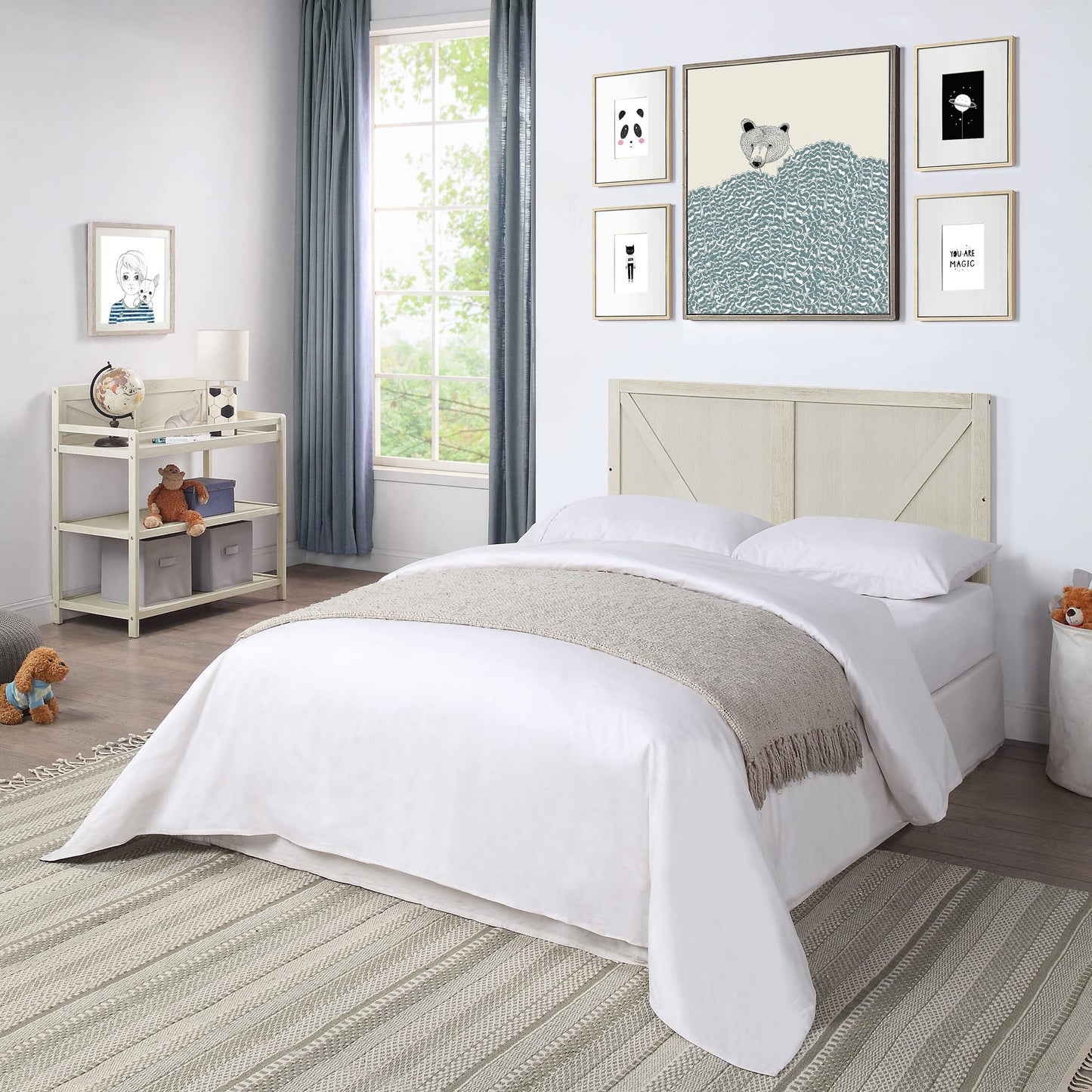 Suite Bebe Barnside 4-in-1 Convertible Baby Crib in Washed Gray