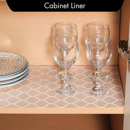 Cooyes Shelf and Drawer Liners for Kitchen Cabinets, Non Adhesive Cabinet Liner, EVA Waterproof Durable Non-Slip Drawer Mats for Shelves, Fridge, Storage, Kitchen Cupboards – Modern Pattern
