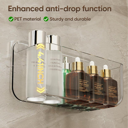 Plaitaoai Acrylic Shower Caddy,6 Pack Acrylic Rustproof Shower Organizer with Large Capacity,No Drilling Shelves for Bathroom Storage & Home Decor (Clear)