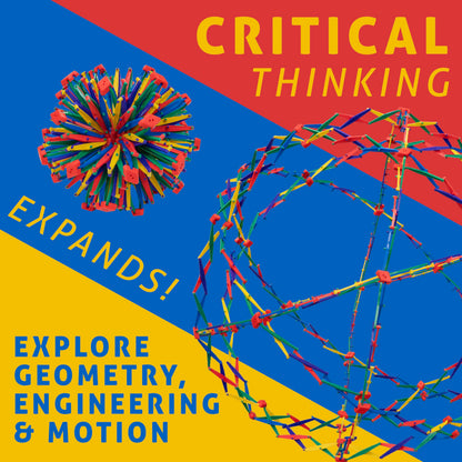 University Games, Hoberman Original Sphere-Rainbow, award-winning geometric expanding/contracting ball, Ages 4 to 104