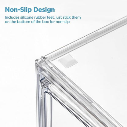 HBlife Baby Bottle Storage Organizer - 3-Tier Adjustable Clear Acrylic Station with Magnetic Door & Dividers | Large