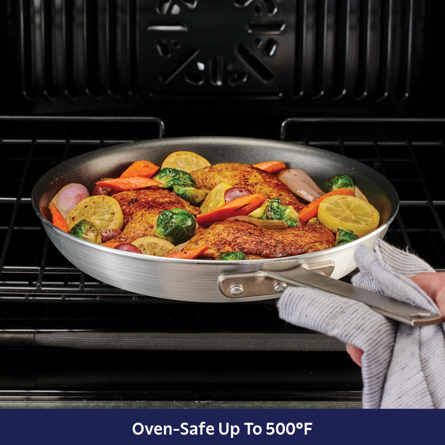 Tramontina Professional 12-Inch Non Stick Large Frying Pan, Heavy-Gauge Aluminum Skillet with Reinforced Nonstick Coating, Red Handle, Dishwasher and Oven Safe