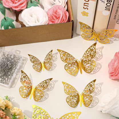 JarThenaAMCS 2026 Graduation Glitter Rose Bouquet 24Pcs White Pink Rose Artificial Flowers with Stems DIY Toppers 3D Gold Butterfly Rhinestone Pins Ribbon for Congrats Grad Mother's Day Birthday