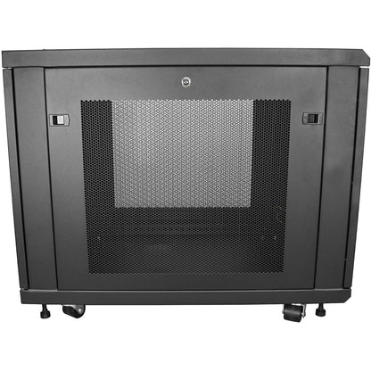 StarTech 12U Enterprise-Grade Server Rack Cabinet Kit, 19in Enclosed 4-Post Rack with Shelf and Cable Management, 29in (75cm) Mounting Depth, 992lb (450kg) Capacity, Black, Alloy Steel