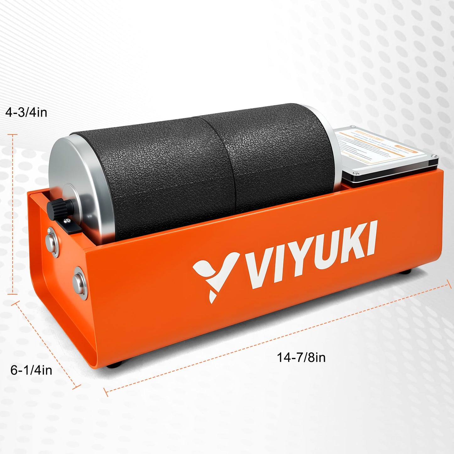 VIYUKI Professional Rock Tumbler Kit - Double Drum 6LB Rock Polisher(Double Barrel), Includes Rough Gemstones, 8 Polishing Grits, Jewelry, Learning Guide, Ideal Gift for Adults & Collectors