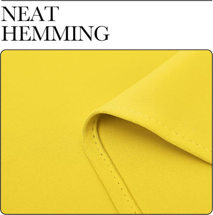NICETOWN Thermal Insulated Bedroom Curtain Panels - Solid Bright Yellow Drapes, 55x68 Inches, 1 Pair