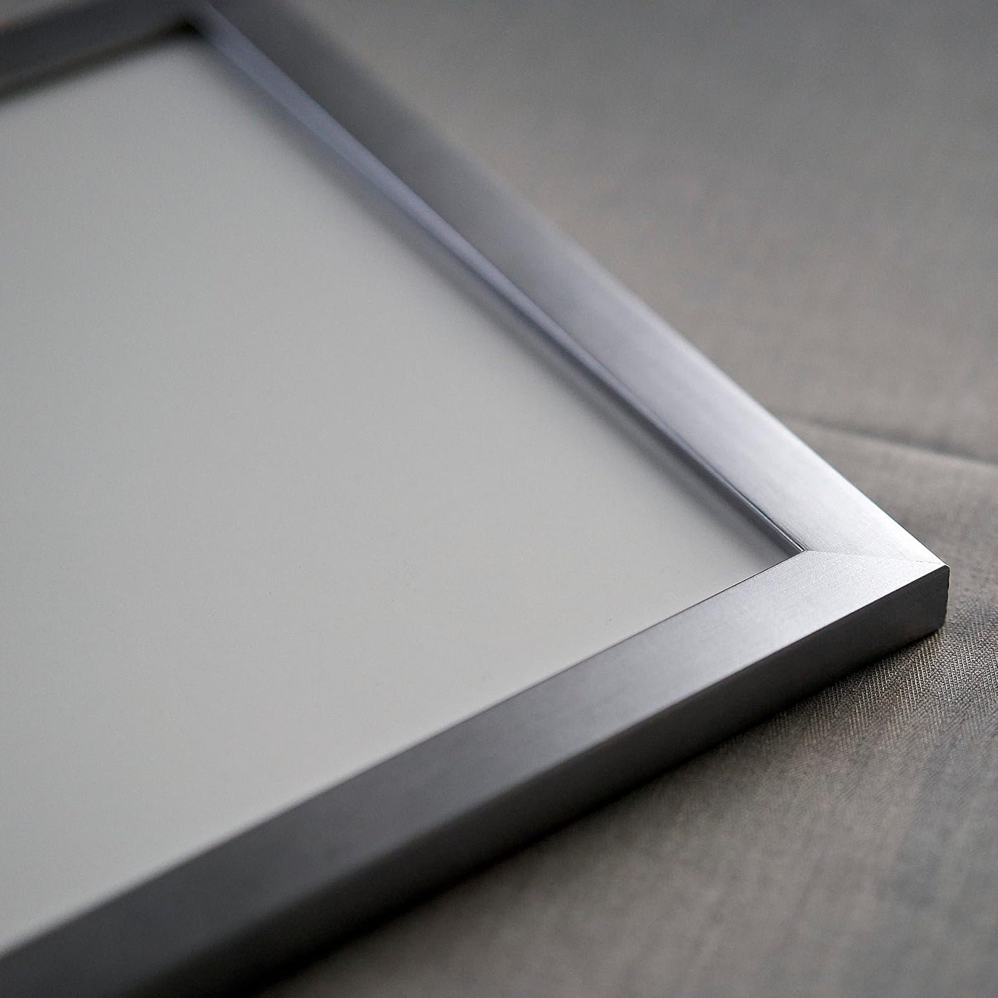 8x8 Silver Pewter Wood Picture Frame, Square Frame with UV Acrylic, Foam Board Backing & Hanging Hardware