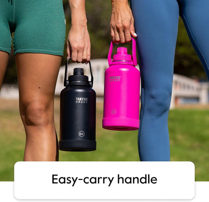 Takeya Sport 32 oz Triple Wall Insulated Stainless Steel Water Bottle - Ice Blocking Spout Lid