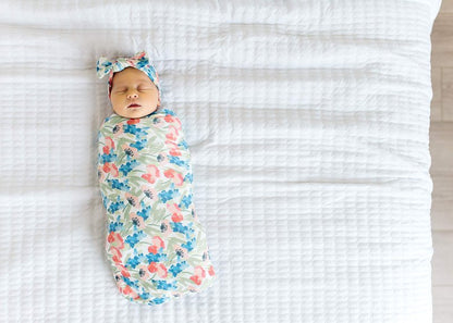 Copper Pearl Large Premium Knit Baby Swaddle Receiving Blanket Wren
