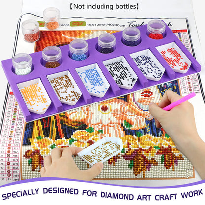 Diamond Painting Accessories Tray Organizer for Diamond Art Kits for Adults, Diamond Art Accessories Tools Kits, Diamond Art Storage Tray for Glitter Rhinestones, Diamond Bead Organizer Tray