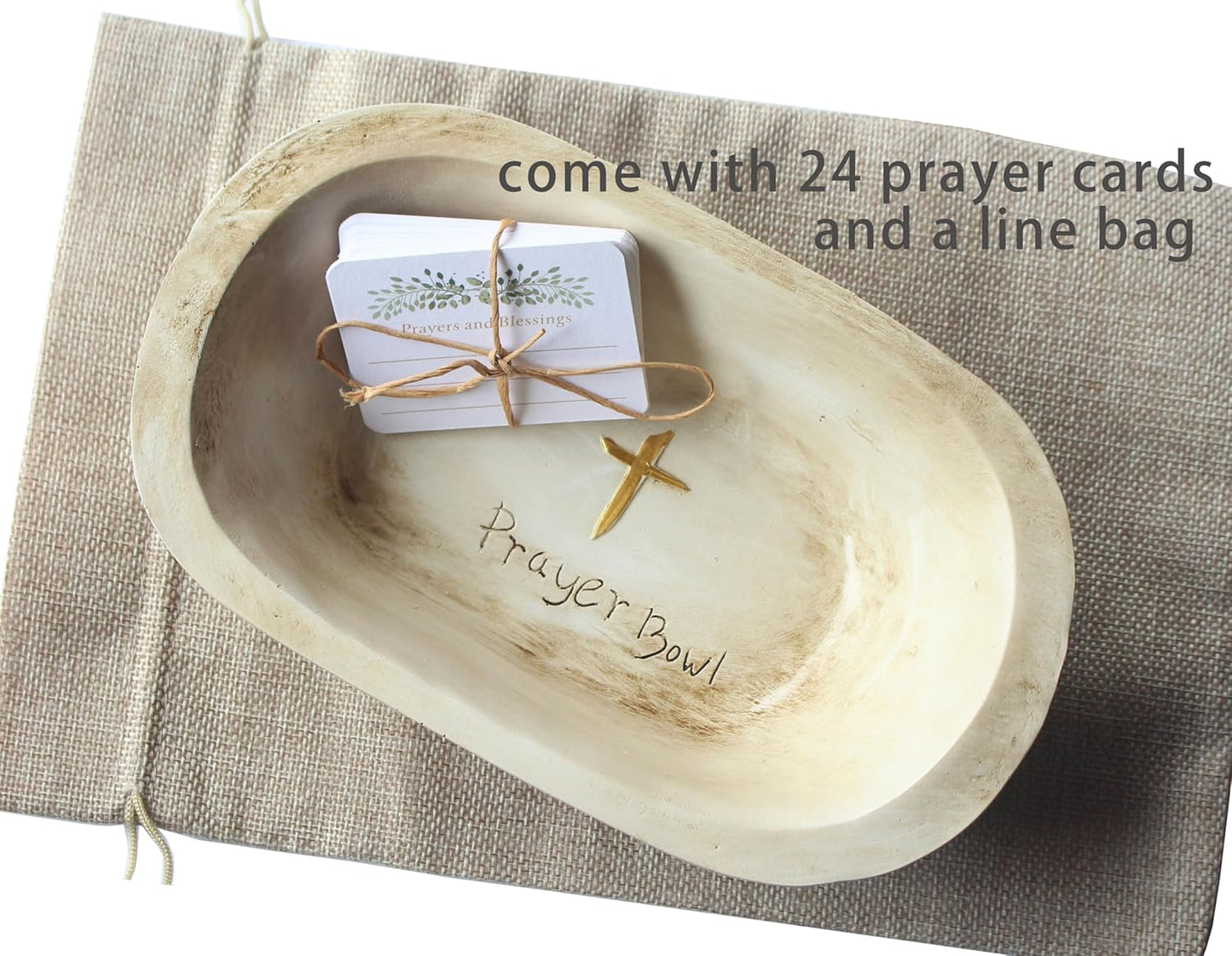 Fight Club Prayer Bowl with Prayer Cards, Blessing Bowls for Christian Gifts, 1 Set