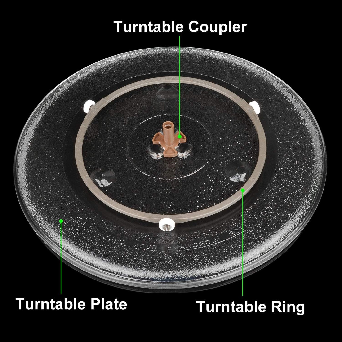 Microwave Turntable Coupler for 12 mm Roller, Microwave Oven Roller Guide Support with "D" Port