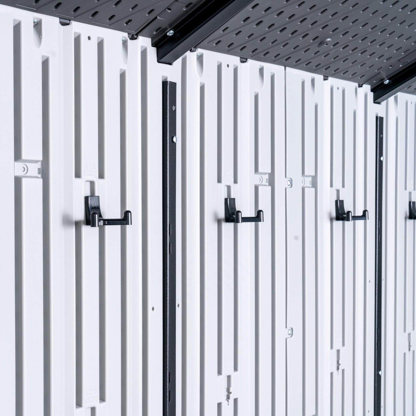 Lifetime Outdoor Storage Shed, 8x10 Ft, Gray, Resin Tool Shed with Lockable Doors and Steel-Reinforced Walls