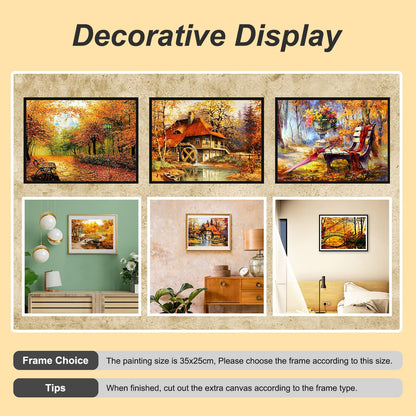 Stalente 10 Pack Diamond Painting Kits for Adults, Landscape Autumn Round Full Drill Diamond Art Kits, 5D DIY Paint with Diamonds Crafts for Home Wall Decoration Gifts 12×16 Inch