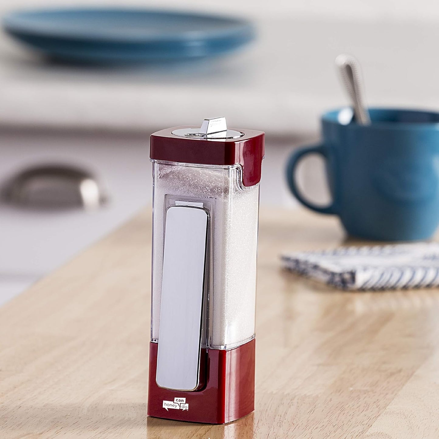 Honey-Can-Do Zevro Pro Sugar 'N More Dispenser, Red
