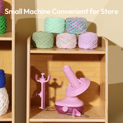 Etcokei Yarn Winder, Electric Yarn Ball Winder for Crocheting, Compact Yarn Cake Winder Strong Tension Stepless Speed Automatic Yarn Spinner, Thoughtful Gifts for Knitting Lovers(Purple)