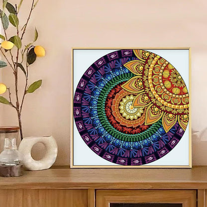 MVVMTOP Diamond Art Painting Kit, DIY Mandala 5D Special Shape Crystal Diamond Partial Diamond Art Painting Mosaic Making Craft, Suitable for Home Wall Decor Art Holiday Gift, AT127