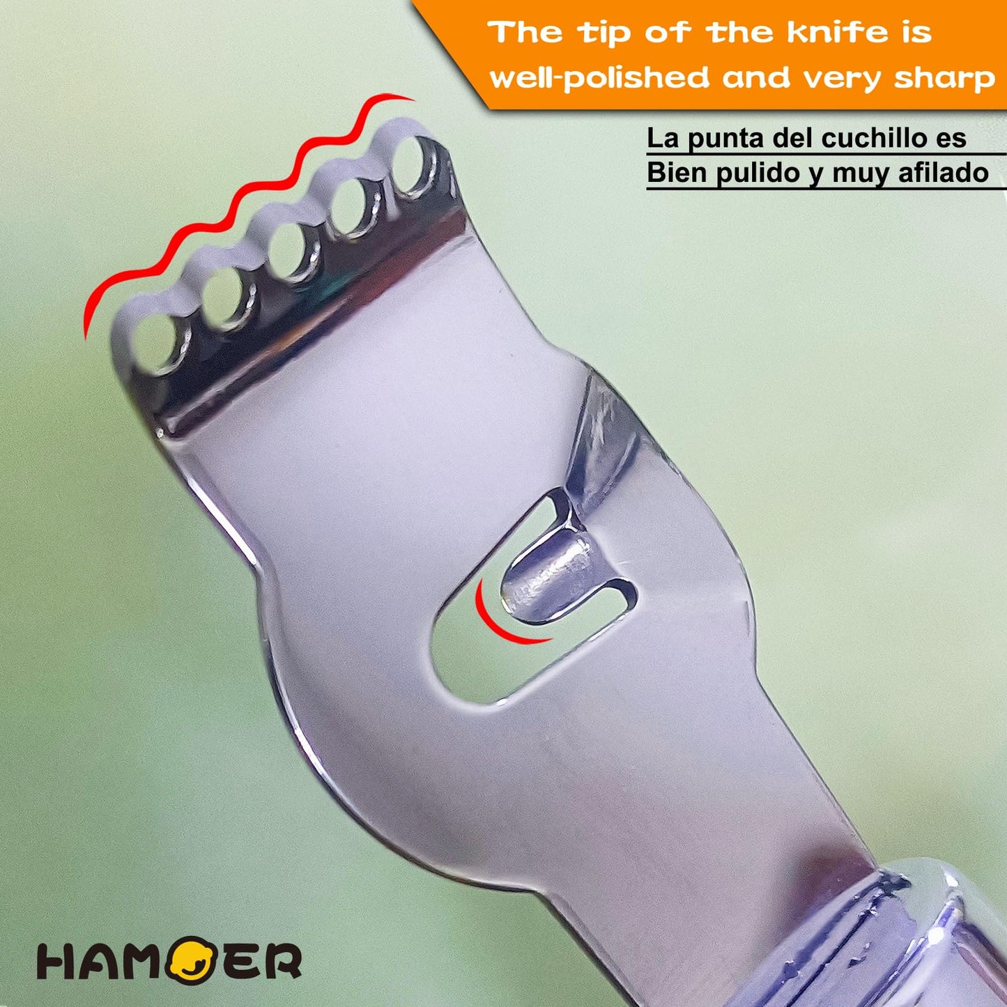 HAMOER Lemon Citrus Zester Tool Cheese Grater for kitchenaid-Multipurpose grooved channel knife scraper,Stainless steel blade and ergonomically designed curved handle
