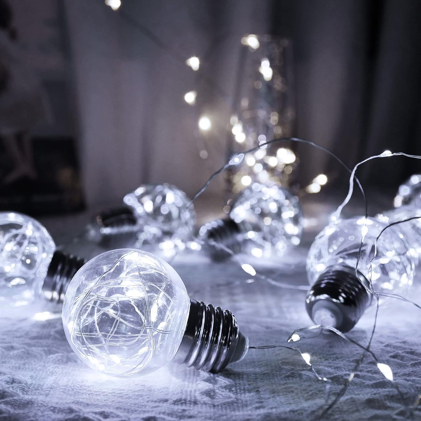 200 YOLIGHT Wishing Ball Curtain Lights LED Window Curtain String Lights with Remote, USB Battery Powered Twinkle Globe