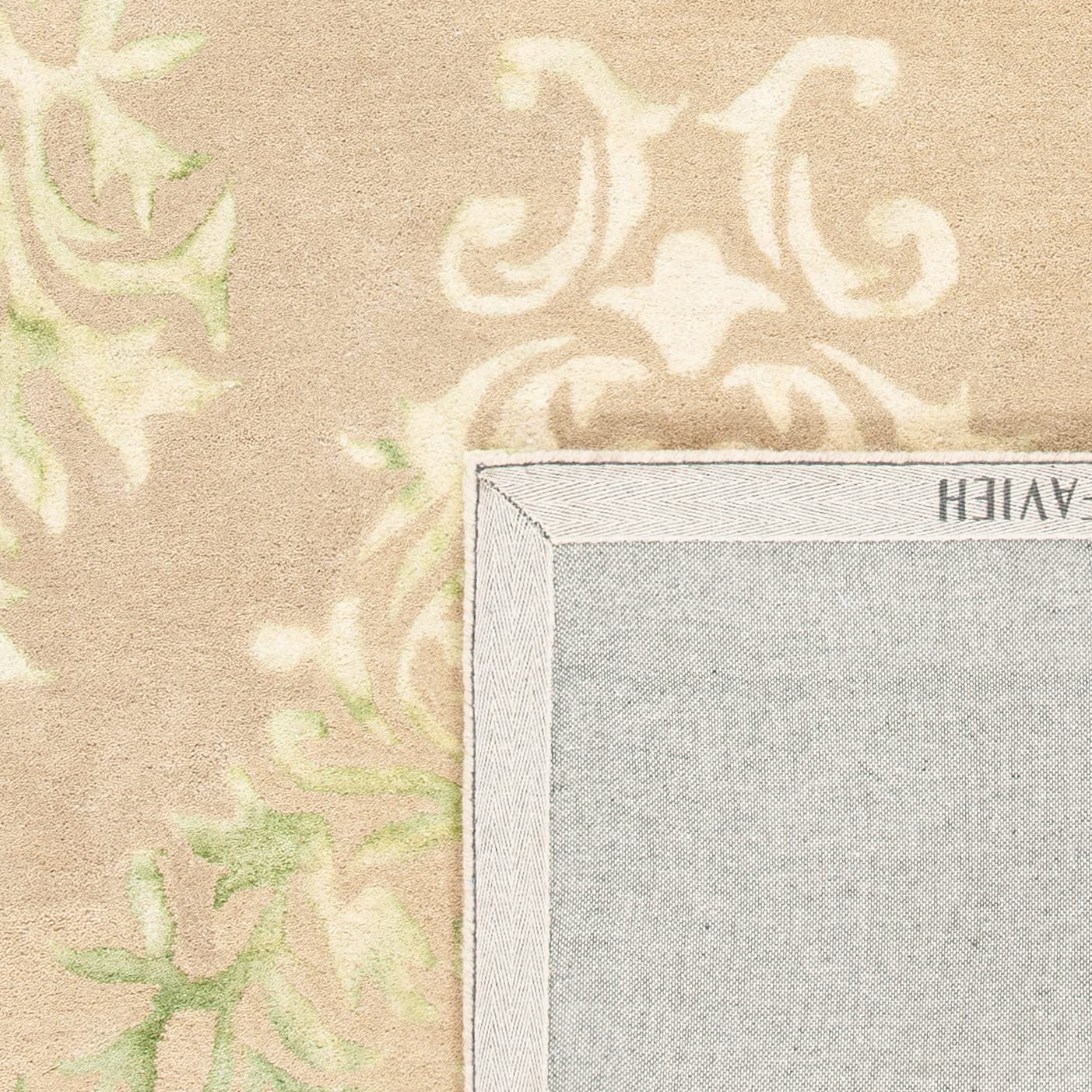 SAFAVIEH Dip Dye Collection 8' x 10' Beige / Green DDY516B Handmade Damask Premium Wool Area Rug