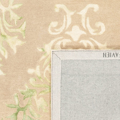 SAFAVIEH Dip Dye Collection 8' x 10' Beige / Green DDY516B Handmade Damask Premium Wool Area Rug