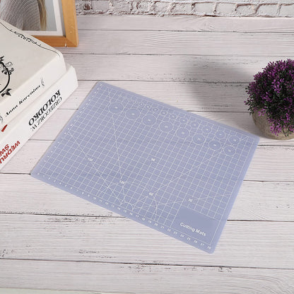 MUNEFE Translucent Cutting Mat, See Through Self Healing Cutting Mat, Non Slip Gridded Cutting Board for Writing, Painting, Paper Sculpture, Etc(A4 Translucent Cutting Board)
