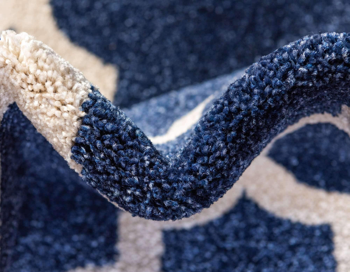 Unique Loom Trellis Collection Area Rug - Philadelphia (10' x 14' 1" Rectangle Dark Blue/Navy Blue)