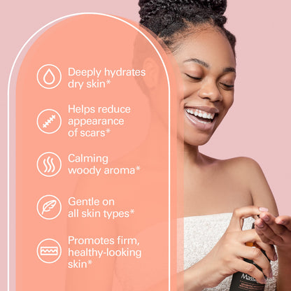 M3 Naturals Firming Body Massage Oil with Collagen & Stem Cell – Helps Smooth The Appearance of Cellulite & Improve Skin Texture – Refreshing Aromatherapy Body Oil for Legs & Full Body – 16 Fl Oz