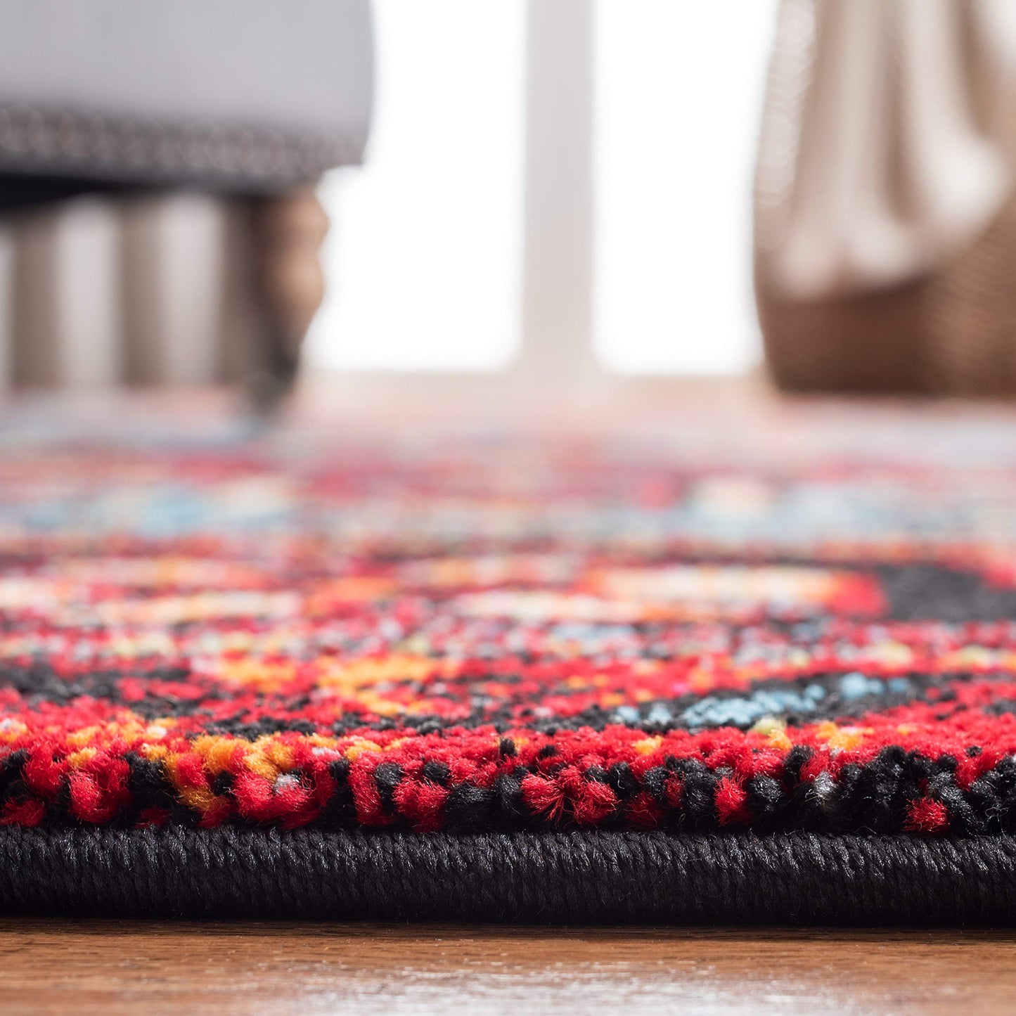 SAFAVIEH Area Rug 11x15 - Vintage Hamadan Collection - Large - Red & Light Blue, Traditional Persian Design, Non-Shedding & Easy to Clean, Ideal for Living Room, Bedroom, Dining Space (VTH211Q)
