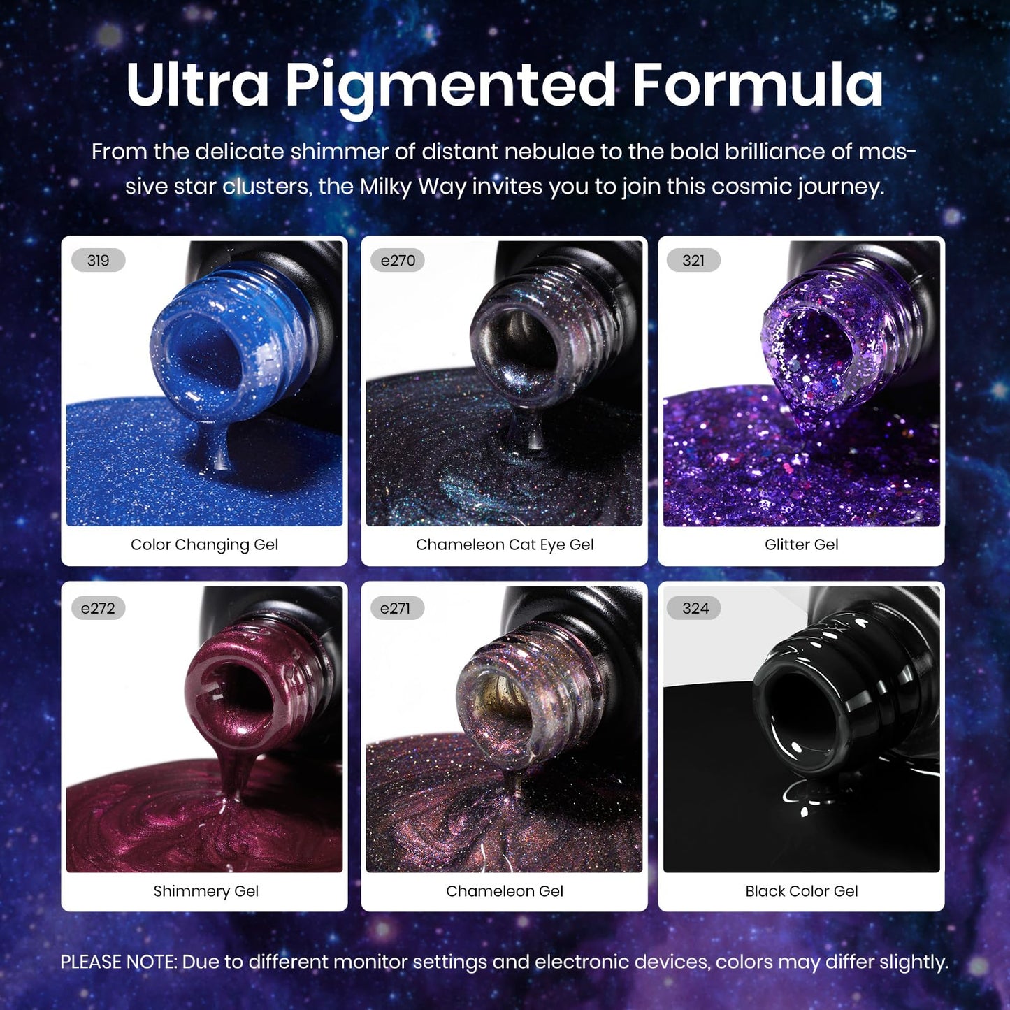 Beetles Cat Eye Gel Nail Polish Set, 6 Colors Glitter Red Pink Shiny Brown Burgundy Purple Blue Green Magnetic Effect Sparkle Stunning Nail Gel Polish Kit Soak Off UV Manicure Gifts for Women