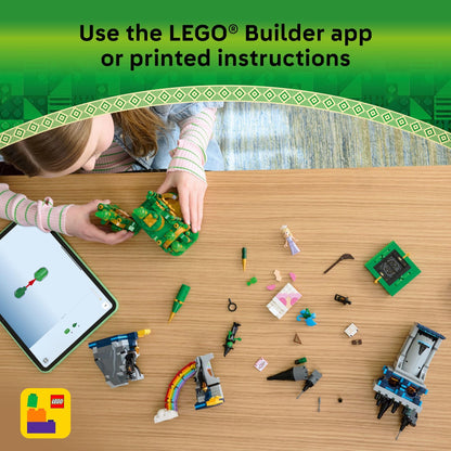 LEGO Wicked Emerald City & Kiamo Ko Castle Building Toy - Elphaba & Glinda Toy Figures, 2 Buildable Playsets, & Flying Monkey Minifigure for Kids, Ages 9+ - Wicked Merch Gift for Girls & Boys - 75689