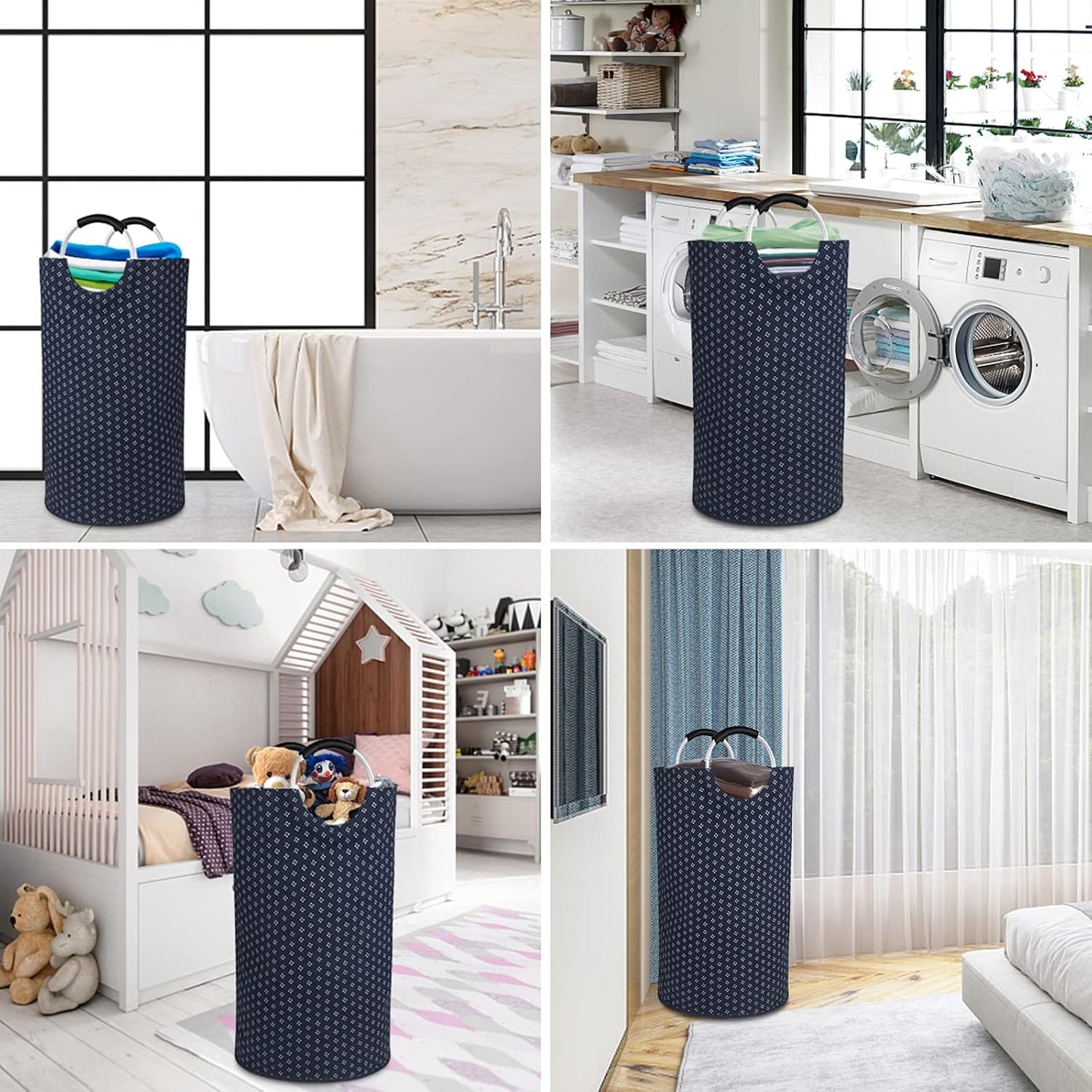 Dalykate Extra Large Laundry Basket - 115L Collapsible Oxford Fabric Hamper, Waterproof Portable Dirty Clothes Bag