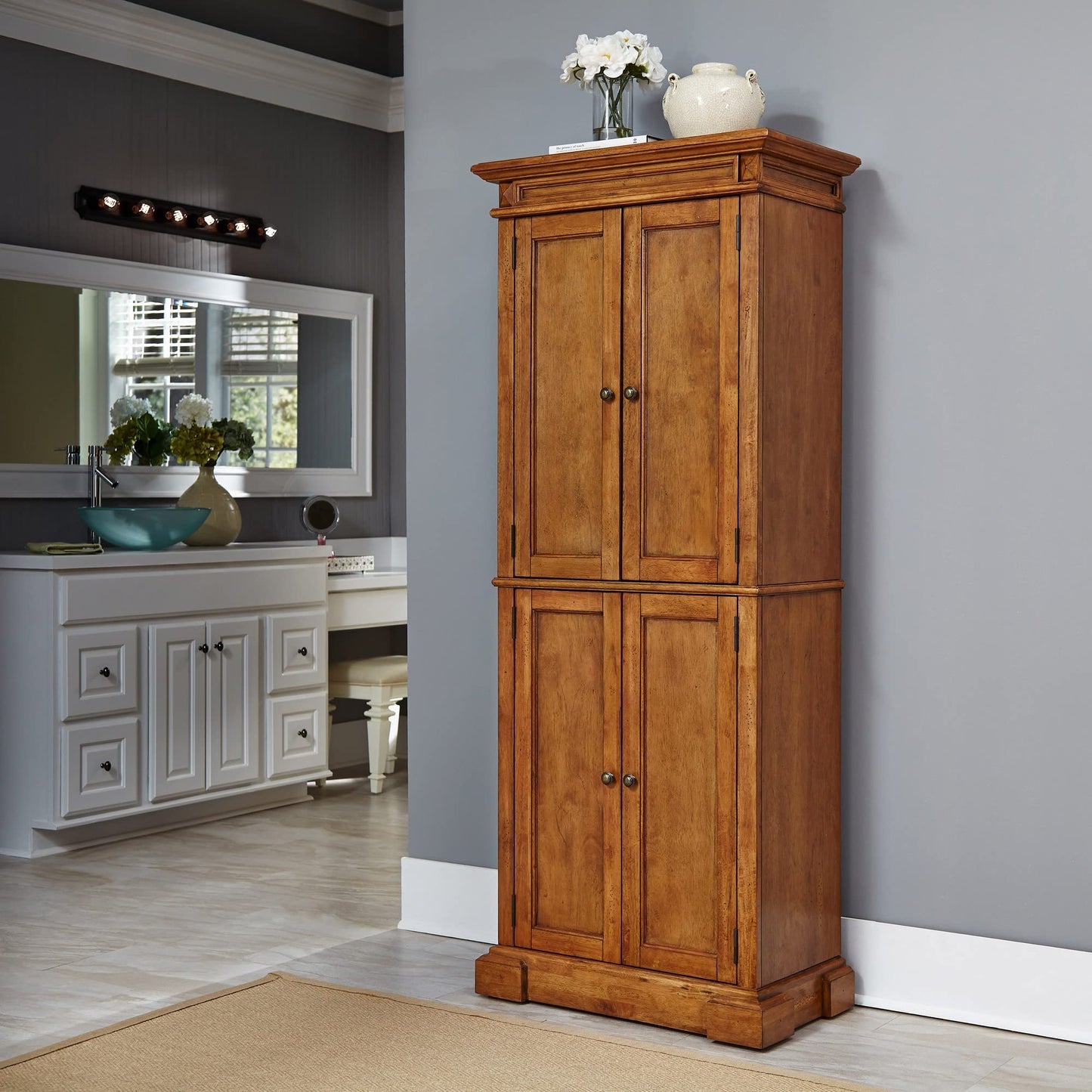 Homestyles Americana Distressed Oak Pantry, 72"H
